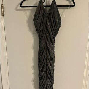 AKIRA Sleeveless Dress, Grey Glitter: Size M, NWT